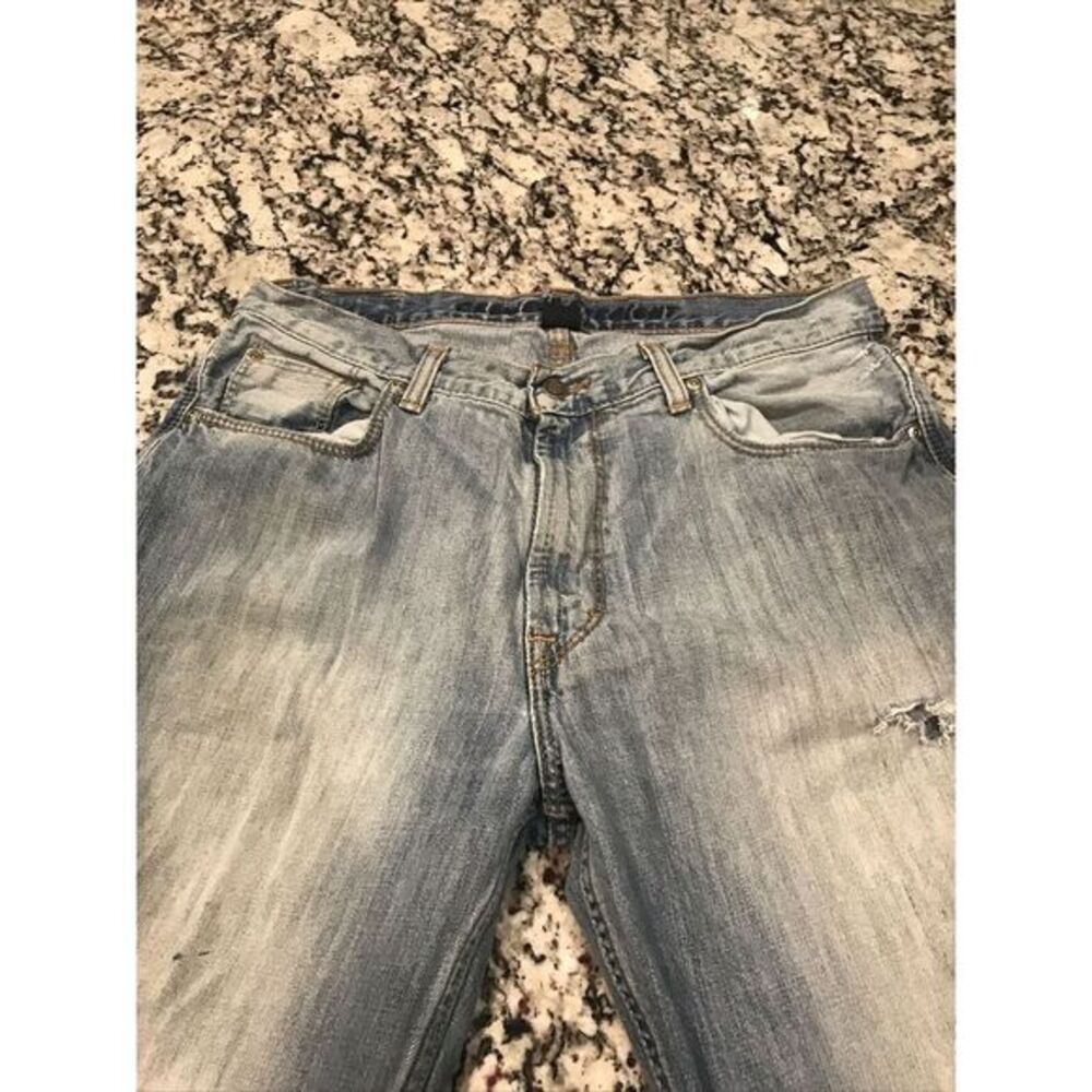 Cremieux‎ Men's Blue Denim Jeans Straight Leg Comfort Cotton Stretch Size 33x32 - Picture 8 of 12